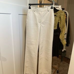 Babaton cream leather pant